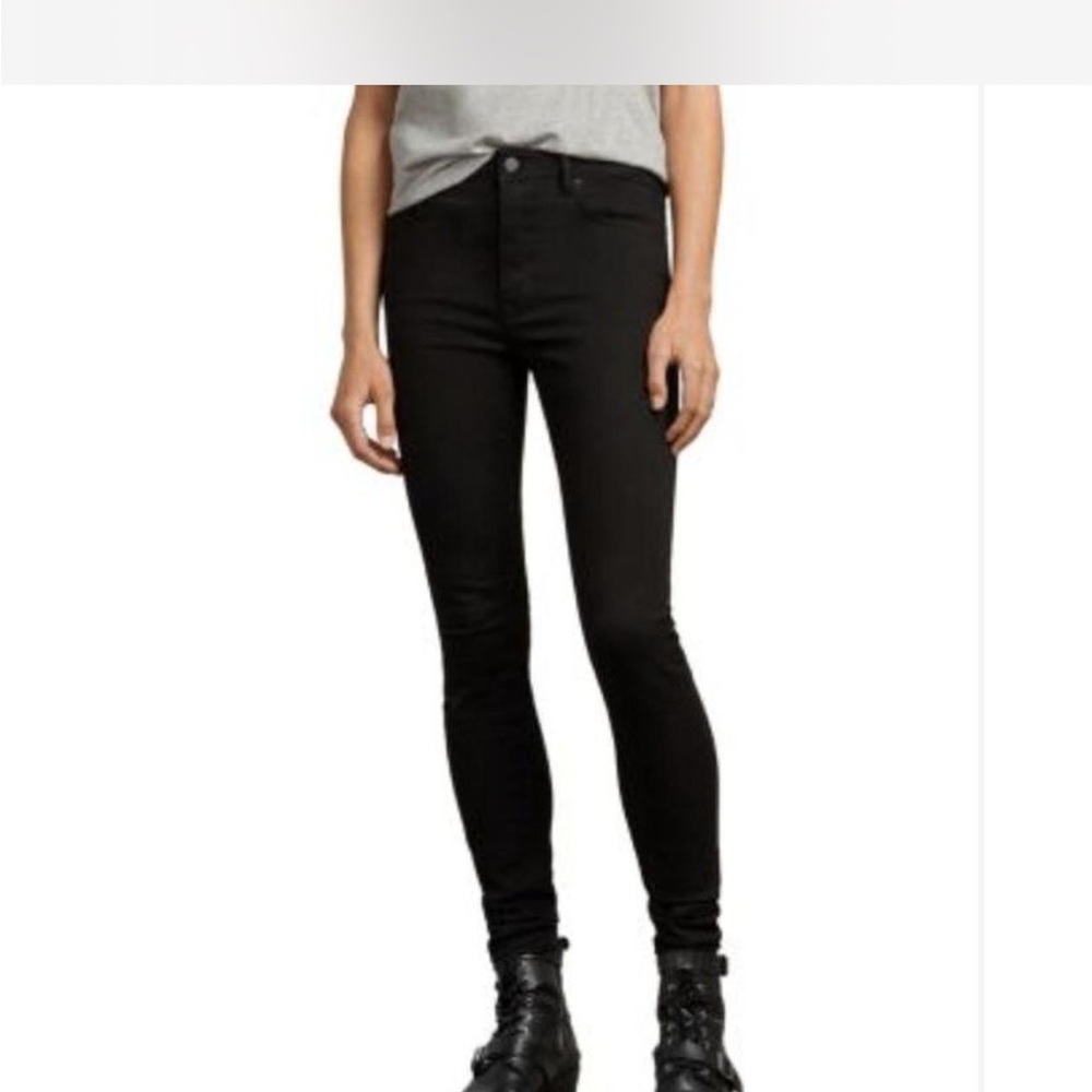All Saints Jet Black Stilt Jeans